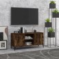vidaXL Mueble para TV con patas de metal roble ahumado 103,5x35x50 cm vidaXL Mueble para TV con patas de metal roble ahumado 103,5x35x50 cm