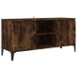 vidaXL Mueble para TV con patas de metal roble ahumado 103,5x35x50 cm vidaXL Mueble para TV con patas de metal roble ahumado 103,5x35x50 cm
