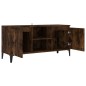 vidaXL Mueble para TV con patas de metal roble ahumado 103,5x35x50 cm vidaXL Mueble para TV con patas de metal roble ahumado 103,5x35x50 cm