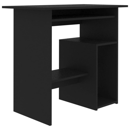 vidaXL Escritorio de madera contrachapada negro 80x45x74 cm
