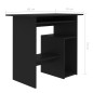 vidaXL Escritorio de madera contrachapada negro 80x45x74 cm vidaXL Escritorio de madera contrachapada negro 80x45x74 cm