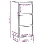 vidaXL Aparador 2 uds madera maciza de pino negro 32x34x75 cm vidaXL Aparador 2 uds madera maciza de pino negro 32x34x75 cm