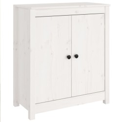 vidaXL Aparador de madera maciza de pino blanco 70x35x80 cm