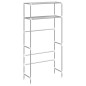 vidaXL Estantería de 2 niveles sobre lavadora hierro gris 69x28x143 cm vidaXL Estantería de 2 niveles sobre lavadora hierro gris 69x28x143 cm