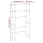 vidaXL Estantería de 2 niveles sobre lavadora hierro gris 69x28x143 cm vidaXL Estantería de 2 niveles sobre lavadora hierro gris 69x28x143 cm