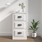 vidaXL Aparador madera contrachapada blanco brillante 36x35,5x67,5 cm vidaXL Aparador madera contrachapada blanco brillante 36x35,5x67,5 cm