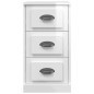 vidaXL Aparador madera contrachapada blanco brillante 36x35,5x67,5 cm vidaXL Aparador madera contrachapada blanco brillante 36x35,5x67,5 cm