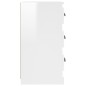 vidaXL Aparador madera contrachapada blanco brillante 36x35,5x67,5 cm vidaXL Aparador madera contrachapada blanco brillante 36x35,5x67,5 cm