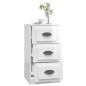 vidaXL Aparador madera contrachapada blanco brillante 36x35,5x67,5 cm vidaXL Aparador madera contrachapada blanco brillante 36x35,5x67,5 cm