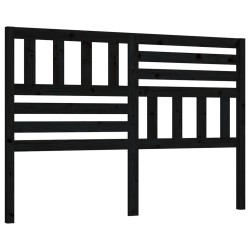 vidaXL Cabecero de cama madera maciza de pino negro 126x4x100 cm