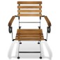 vidaXL Sillas plegables de jardín 2 uds acero y madera acacia maciza vidaXL Sillas plegables de jardín 2 uds acero y madera acacia maciza