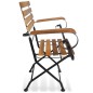 vidaXL Sillas plegables de jardín 2 uds acero y madera acacia maciza vidaXL Sillas plegables de jardín 2 uds acero y madera acacia maciza