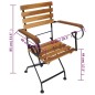 vidaXL Sillas plegables de jardín 2 uds acero y madera acacia maciza vidaXL Sillas plegables de jardín 2 uds acero y madera acacia maciza