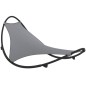 vidaXL Tumbona mecedora con ruedas acero y tejido textilene gris vidaXL Tumbona mecedora con ruedas acero y tejido textilene gris