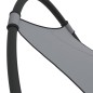 vidaXL Tumbona mecedora con ruedas acero y tejido textilene gris vidaXL Tumbona mecedora con ruedas acero y tejido textilene gris