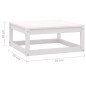 vidaXL Set de salón de jardín de 3 piezas blanco madera maciza de pino vidaXL Set de salón de jardín de 3 piezas blanco madera maciza de pino