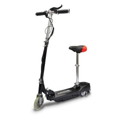 vidaXL Patinete eléctrico con asiento negro 120 W