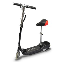 vidaXL Patinete eléctrico con asiento negro 120 W