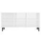 vidaXL Mueble de TV con patas de metal blanco brillante 103,5x30x50 cm