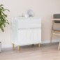 vidaXL Aparador de madera contrachapada blanco brillante 60x35x70 cm vidaXL Aparador de madera contrachapada blanco brillante 60x35x70 cm