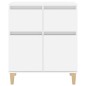 vidaXL Aparador de madera contrachapada blanco brillante 60x35x70 cm vidaXL Aparador de madera contrachapada blanco brillante 60x35x70 cm