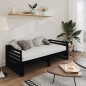 vidaXL Sofá cama extraíble madera maciza de pino negro 2x(90x200) cm vidaXL Sofá cama extraíble madera maciza de pino negro 2x(90x200) cm