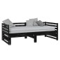 vidaXL Sofá cama extraíble madera maciza de pino negro 2x(90x200) cm vidaXL Sofá cama extraíble madera maciza de pino negro 2x(90x200) cm