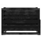 vidaXL Sofá cama extraíble madera maciza de pino negro 2x(90x200) cm vidaXL Sofá cama extraíble madera maciza de pino negro 2x(90x200) cm