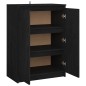 vidaXL Aparador madera maciza de pino negro 60x36x84 cm vidaXL Aparador madera maciza de pino negro 60x36x84 cm