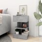 vidaXL Mesita de noche de aglomerado gris hormigón 40x35x65 cm vidaXL Mesita de noche de aglomerado gris hormigón 40x35x65 cm