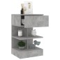vidaXL Mesita de noche de aglomerado gris hormigón 40x35x65 cm vidaXL Mesita de noche de aglomerado gris hormigón 40x35x65 cm