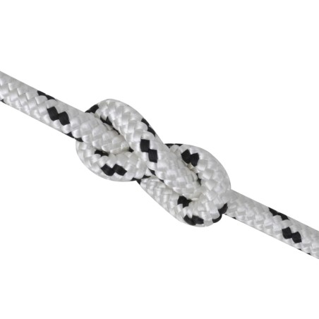 vidaXL Rollo de cuerda de barco trenzada línea poliéster 12 mm x 50 m