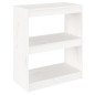 vidaXL Estantería/divisor de espacios madera pino blanco 60x30x71,5 cm vidaXL Estantería/divisor de espacios madera pino blanco 60x30x71,5 cm