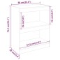 vidaXL Estantería/divisor de espacios madera pino blanco 60x30x71,5 cm vidaXL Estantería/divisor de espacios madera pino blanco 60x30x71,5 cm