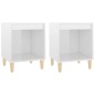 vidaXL Mesitas de noche 2 unidades blanco brillante 40x35x50 cm vidaXL Mesitas de noche 2 unidades blanco brillante 40x35x50 cm
