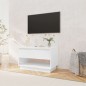vidaXL Mueble para TV madera contrachapada blanco brillo 70x41x44 cm vidaXL Mueble para TV madera contrachapada blanco brillo 70x41x44 cm