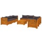 vidaXL Muebles de jardín 9 piezas con cojines madera maciza de acacia vidaXL Muebles de jardín 9 piezas con cojines madera maciza de acacia