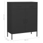 vidaXL Armario de almacenamiento gris antracita 80x35x101,5 cm acero vidaXL Armario de almacenamiento gris antracita 80x35x101,5 cm acero