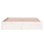 vidaXL Estructura de cama madera maciza blanca 140x200 cm vidaXL Estructura de cama madera maciza blanca 140x200 cm