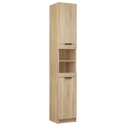 vidaXL Armario de baño madera contrachapada roble Sonoma 32x34x188,5cm
