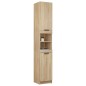 vidaXL Armario de baño madera contrachapada roble Sonoma 32x34x188,5cm vidaXL Armario de baño madera contrachapada roble Sonoma 32x34x188,5cm