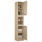 vidaXL Armario de baño madera contrachapada roble Sonoma 32x34x188,5cm vidaXL Armario de baño madera contrachapada roble Sonoma 32x34x188,5cm