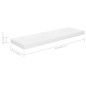 vidaXL Estante flotante de pared 2 uds MDF blanco brillo 80x23,5x3,8cm vidaXL Estante flotante de pared 2 uds MDF blanco brillo 80x23,5x3,8cm