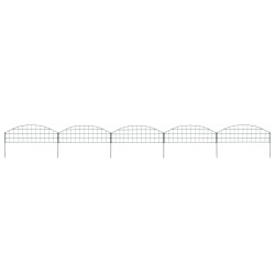 vidaXL Set de valla de jardín arqueada verde 77,3x26 cm