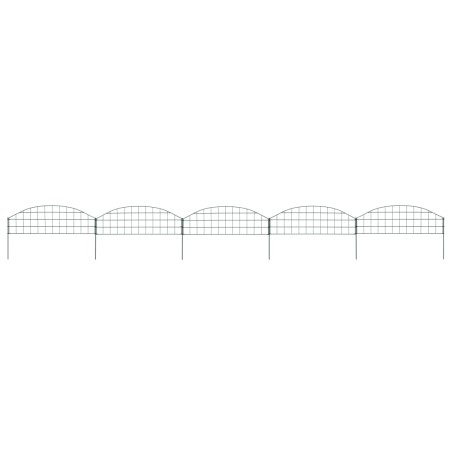 vidaXL Set de valla de jardín arqueada verde 77,3x26 cm
