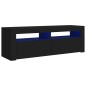 vidaXL Mueble de TV con luces LED negro 120x35x40 cm