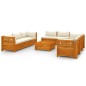 vidaXL Muebles de jardín 9 piezas con cojines madera maciza de acacia vidaXL Muebles de jardín 9 piezas con cojines madera maciza de acacia