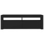 vidaXL Mueble de TV con luces LED negro 120x35x40 cm