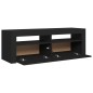 vidaXL Mueble de TV con luces LED negro 120x35x40 cm