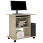 vidaXL Mesa de ordenador madera contrachapada color roble 80x50x75 cm vidaXL Mesa de ordenador madera contrachapada color roble 80x50x75 cm